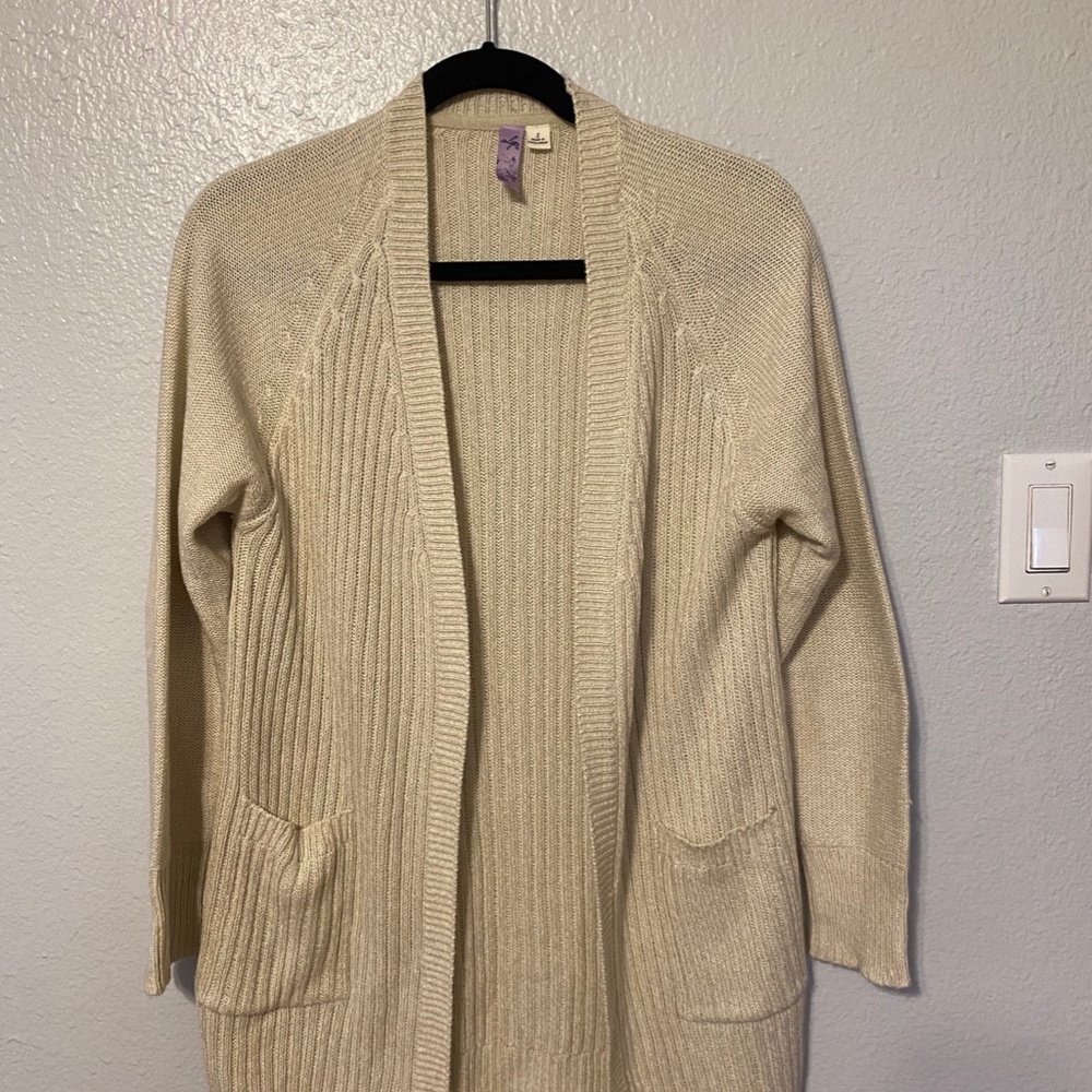 FRANCESCA'S tan cardigan